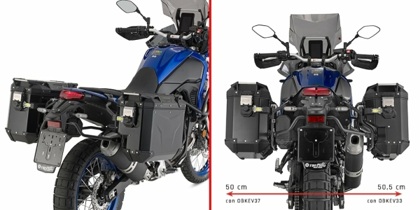Suport genti laterale Givi PL ONE-FIT Monokey Cam-Side Trekker Outback sau Cam-Side Canyon Yamaha Tenere 700 (21-24) Tenere 700 (19-20)