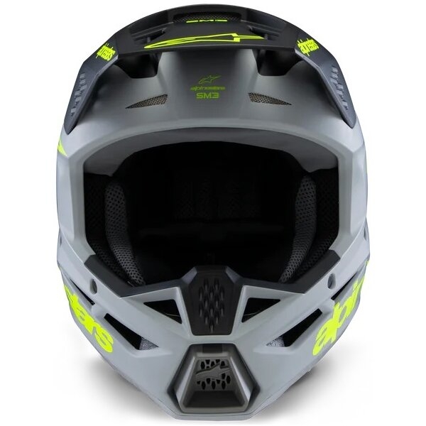 Casca cross-enduro de copii ALPINESTARS S-M3 YOUTH RADIUM ECE06 L Gri/Galben fluo, 4