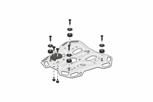Suport Top Case Adventure-Rack Negru R 1300 GS Adv (23-). BMW Topcase mount., 3