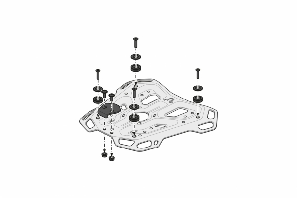 Trax Adv top case system Argintiu. Moto Guzzi V85 TT (24-)., 6