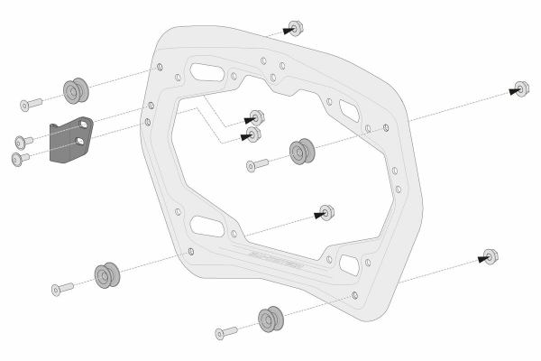 Set 3 cutii TRAX Adventure Sw-motech cu sistem fixare Yamaha MT-07 Tracer (16-), 6