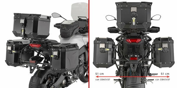 Suport Side Case Givi PL ONE-FIT pentru valiza Monokey CAM-SIDE Trekker Outback si Monokey CAM-SIDE Canyon Yamaha Tracer 9   9 GT   9 GT +