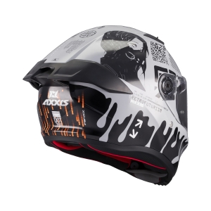 Casca integrala Axxis Fenix Cyberpunk C4 alb lucios - tip viziera: MT-V-31B - DKS429 - XXL (63/64cm)