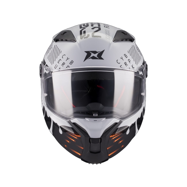 Casca integrala Axxis Fenix Cyberpunk C4 alb lucios - tip viziera: MT-V-31B - DKS429 - M (57/58cm), 4