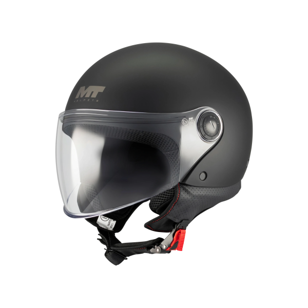 Casca open face motociclete MT Street S Pure A1 negru mat - omologare noua ECE 22.06 - S (55/56cm), 2