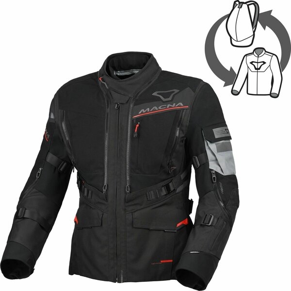 Geaca textil impermeabila touring/adventure MACNA FLEXODUS S Gri/Negru, 7