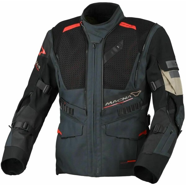 Geaca textil impermeabila touring/adventure MACNA FLEXODUS S Gri/Negru, 19