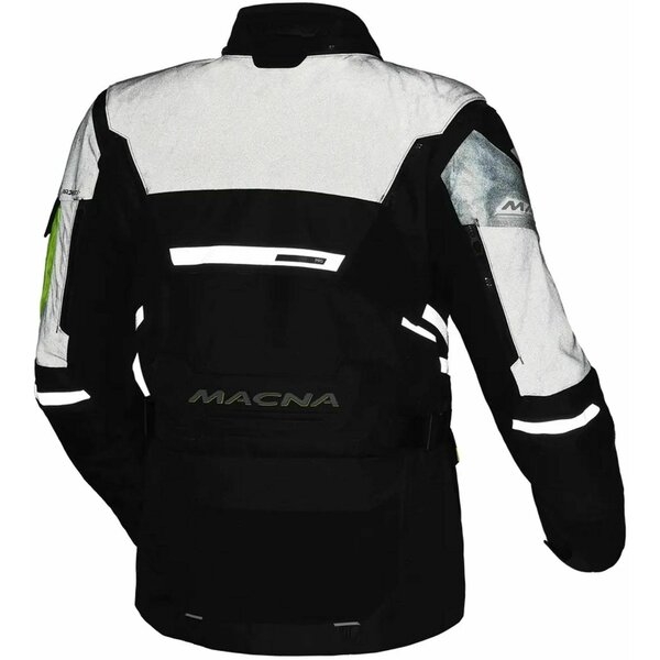 Geaca textil impermeabila touring/adventure MACNA FLEXODUS Night Eye™ S Negru Night Eye/Galben fluo, 4