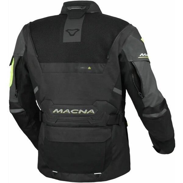 Geaca textil impermeabila touring/adventure MACNA FLEXODUS Night Eye™ L Negru Night Eye/Galben fluo, 6