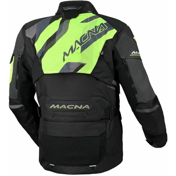 Geaca textil impermeabila touring/adventure MACNA FLEXODUS Night Eye™ XXL Negru Night Eye/Galben fluo, 2