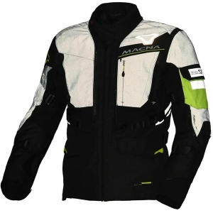 Geaca textil impermeabila touring/adventure MACNA FLEXODUS Night Eye™ XXL Negru Night Eye/Galben fluo, 10