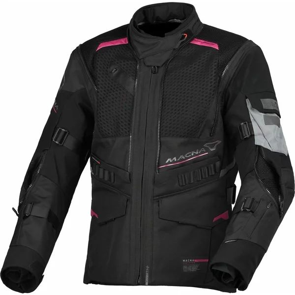 Geaca dama textil impermeabila touring/adventure MACNA FLEXODUS XS Gri/Negru/Verde, 15
