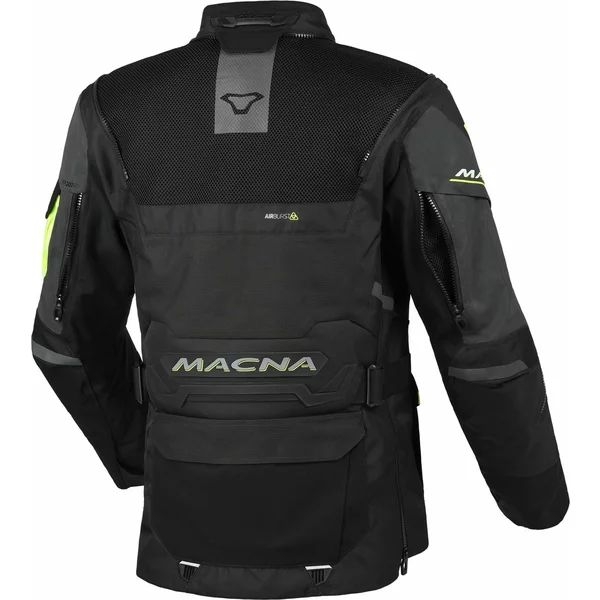 Geaca dama textil impermeabila touring/adventure MACNA FLEXODUS Night Eye™ S Negru Night Eye/Galben fluo, 6