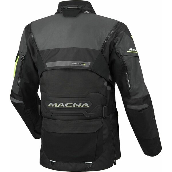 Geaca dama textil impermeabila touring/adventure MACNA FLEXODUS Night Eye™ M Negru Night Eye/Galben fluo, 4