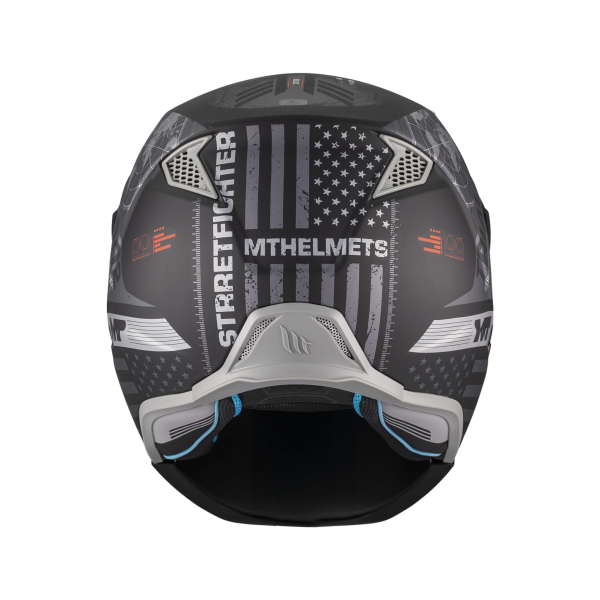 Casca MT Streetfighter SV S Belic B2 gri/negru mat (ochelari soare integrati) - masca (protectie) barbie si cozoroc detasabile - omologare noua ECE 22.06 - L (59/60cm), 5