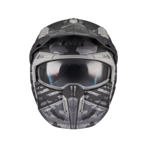 Casca MT Streetfighter SV S Belic B2 gri/negru mat (ochelari soare integrati) - masca (protectie) barbie si cozoroc detasabile - omologare noua ECE 22.06 - S (55/56cm), 3