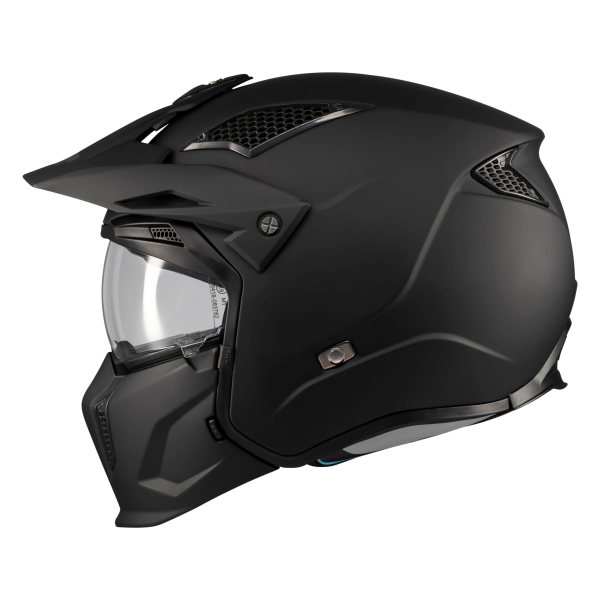 Casca MT Streetfighter SV S Pure A1 negru mat (ochelari soare integrati) - masca (protectie) barbie si cozoroc detasabile - omologare noua ECE 22.06 - S (55/56cm), 3