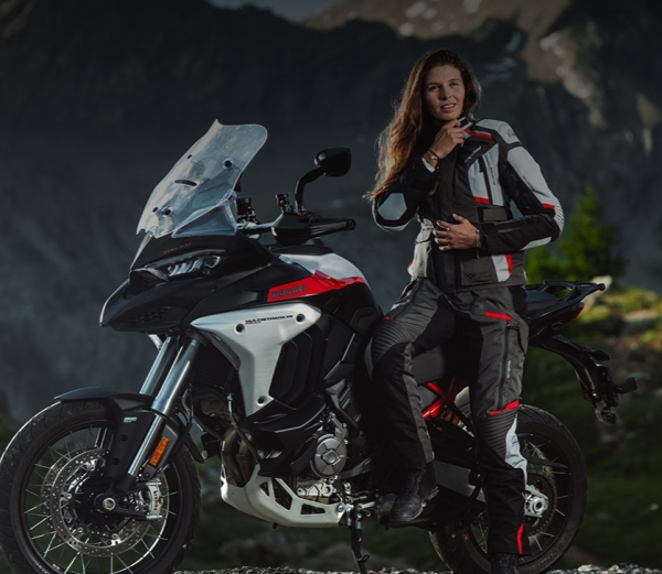 Geaca (jacheta) motociclete femei Touring/Adventure Ixon All season model Midgard LS culoare: gri/negru/rosu - Gri/negru/rosu , M, 2
