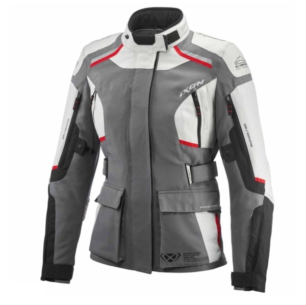 Geaca (jacheta) motociclete femei Touring/Adventure Ixon All season model Midgard LS culoare: gri/negru/rosu - Gri/negru/rosu , M, 5