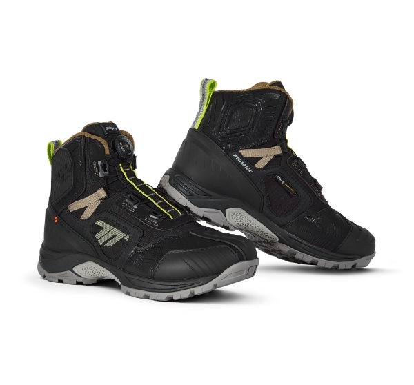 Ghete (cizme) moto Adventure (Touring) Unisex Seventy model SD-BA7 Stelvio culoare: negru/galben fluor - Negru/galben fluor , 45, 2