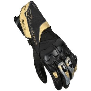 Manusi de piele sport dama MACNA PROTEGO L Negru/Auriu, 6