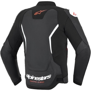 Geaca de piele sport ALPINESTARS GP FORCE V2 Alb/Negru 48, 4