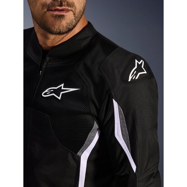 Geaca textil de vara ALPINESTARS AST V3 AIR S Negru/Gri inchis/Rosu fluo, 4