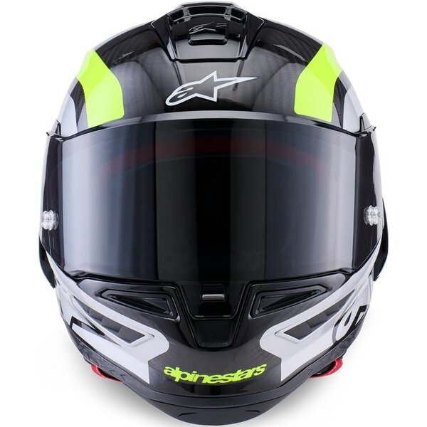 Casca integrala sport ALPINESTARS SUPERTECH R10 CARBON ARIUS XS Negru/Alb/Galben Fluo, 15