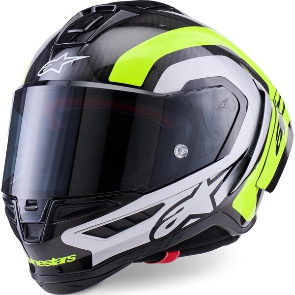 Casca integrala sport ALPINESTARS SUPERTECH R10 CARBON ARIUS XS Negru/Alb/Galben Fluo, 17