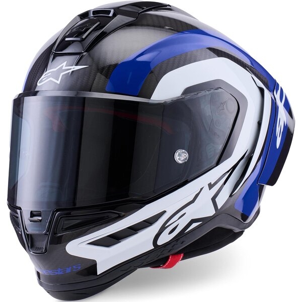 Casca integrala sport ALPINESTARS SUPERTECH R10 CARBON ARIUS S Negru/Alb/Albastru, 11