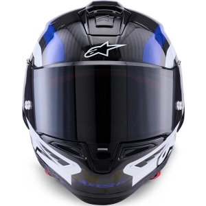Casca integrala sport ALPINESTARS SUPERTECH R10 CARBON ARIUS S Negru/Alb/Albastru, 17