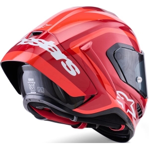 Casca integrala sport ALPINESTARS SUPERTECH R10 CARBON ARIUS XL Negru/Alb/Rosu, 19