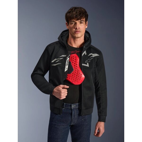Hanorac de protectie ALPINESTARS CHROME SUPERAIRFLOW XL Negru/Gri inchis/Alb, 10