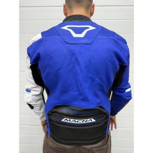 Geaca de piele sport/touring MACNA POINTER - Produs Resigilat Alb/Negru 52, 6