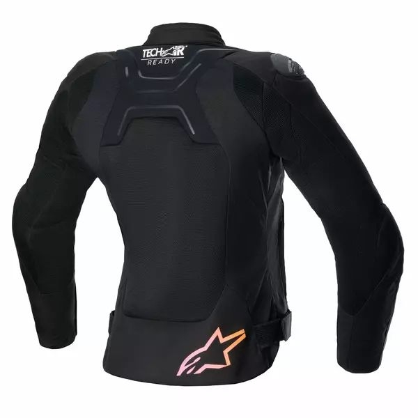 Geaca dama textil de vara ALPINESTARS SMX AIR XS Negru/Alb/Rosu fluo, 6