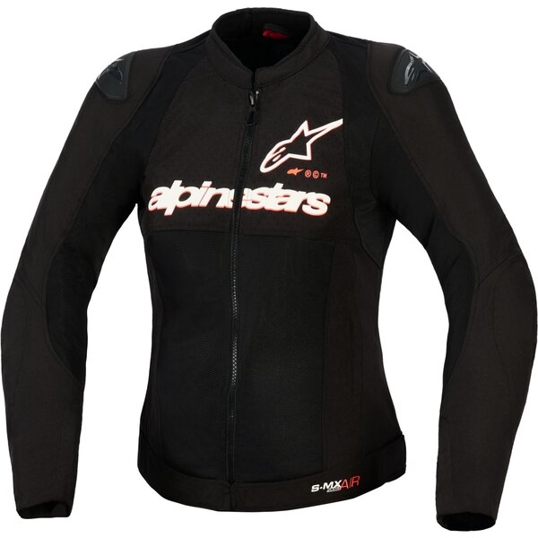 Geaca dama textil de vara ALPINESTARS SMX AIR XS Negru/Alb/Rosu fluo, 5