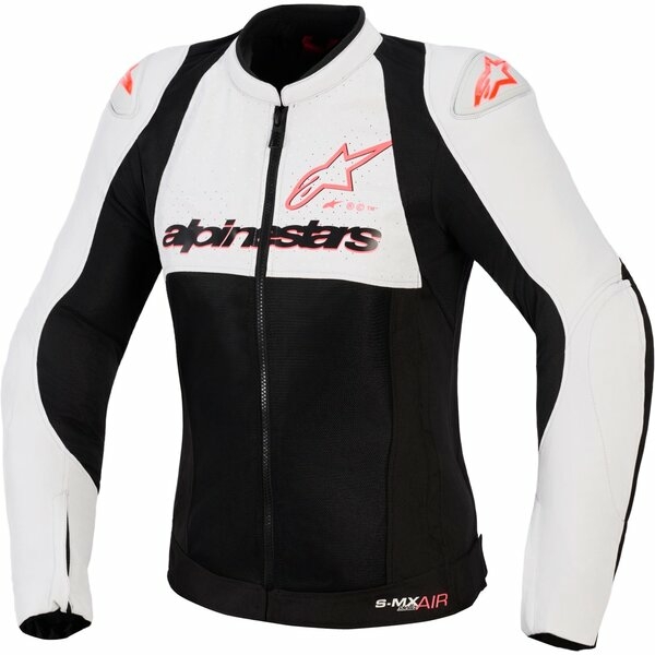 Geaca dama textil de vara ALPINESTARS SMX AIR S Negru/Alb/Rosu fluo, 3