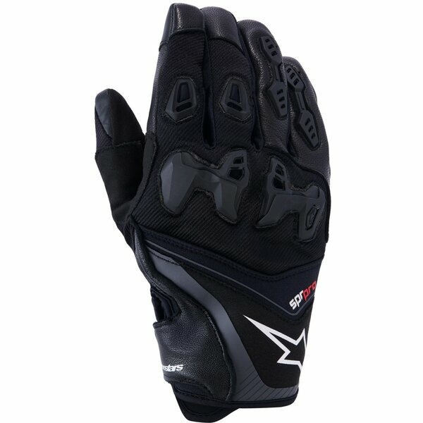 Manusi de piele sport ALPINESTARS SP-R PRO S Negru/Galben fluo, 7