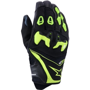 Manusi de piele sport ALPINESTARS SP-R PRO M Negru/Galben fluo, 2