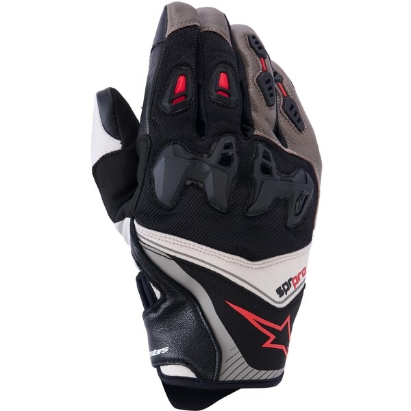 Manusi de piele sport ALPINESTARS SP-R PRO XL Negru/Alb/Rosu, 2