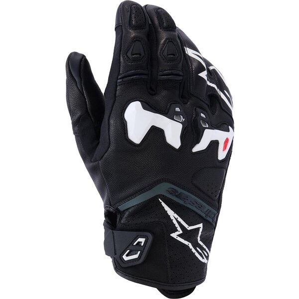 Manusi de piele sport ALPINESTARS SP-R TECH S Negru/Rosu fluo, 7