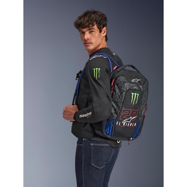 Rucsac ALPINESTARS FQ20 CITY HUNTER V2 MONSTER BACKPACK Negru/Albastru/Rosu fluo, 4