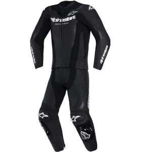 Combinezon de piele 2 piese ALPINESTARS GP FORCE V2 50 Negru/Alb/Rosu fluo, 6