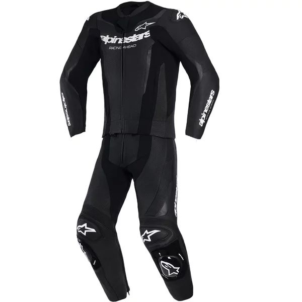 Combinezon de piele 2 piese ALPINESTARS GP FORCE V2 52 Negru/Albastru/Rosu fluo, 13