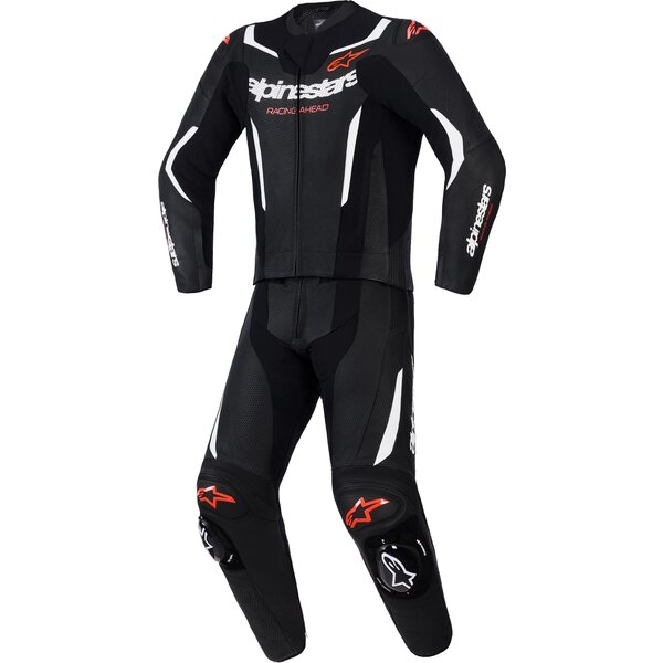 Combinezon de piele 2 piese ALPINESTARS GP FORCE V2 52 Negru/Albastru/Rosu fluo, 13