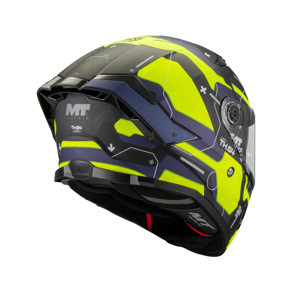 Casca integrala MT Thunder 4 SV Lumex B27 albastru/galben mat (ochelari soare integrati) - S (55/56cm), 2