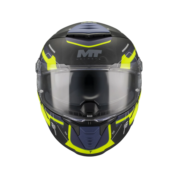 Casca integrala MT Thunder 4 SV Lumex B27 albastru/galben mat (ochelari soare integrati) - S (55/56cm), 3