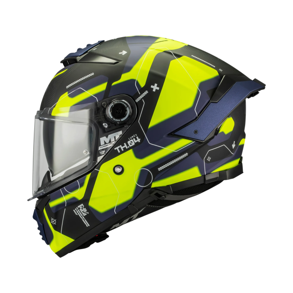 Casca integrala MT Thunder 4 SV Lumex B27 albastru/galben mat (ochelari soare integrati) - S (55/56cm), 4