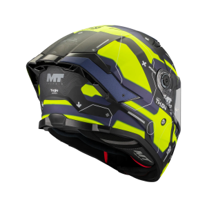 Casca integrala MT Thunder 4 SV Lumex B27 albastru/galben mat (ochelari soare integrati) - S (55/56cm)