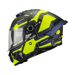 Casca integrala MT Thunder 4 SV Lumex B27 albastru/galben mat (ochelari soare integrati) - S (55/56cm), 4